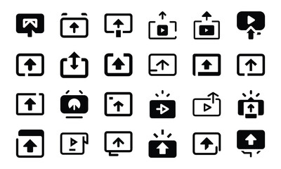  Collection of Glowing Digital Marketing, Communication, and Business Icons