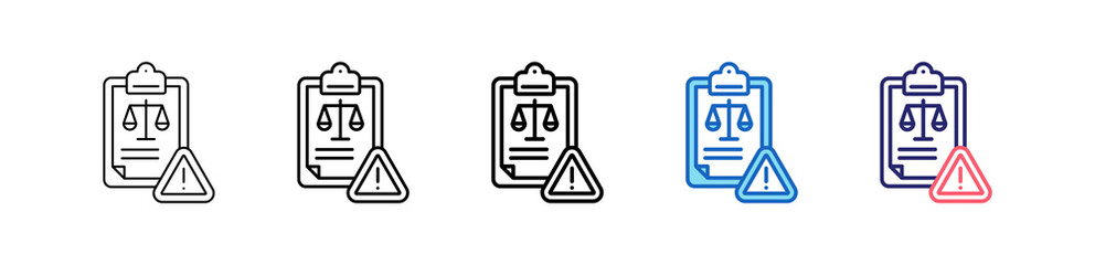 Regulation Icon In 5 Different Styles Set Collection.  