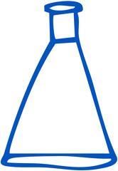 Conical flask icon, linked to chemical mixing and lab work