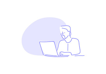 line art illustration of a chef wearing a traditional hat and uniform, holding a covered serving dish.