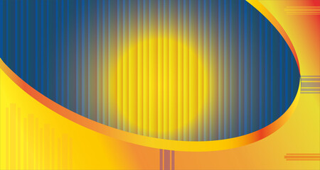 yellow sun and blue stripes
