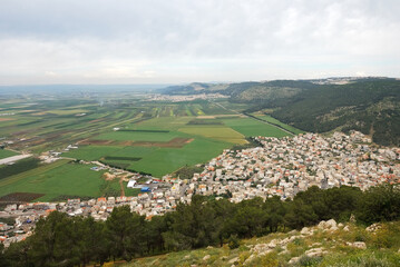 Vistas desde el Monte Tabor, Israel