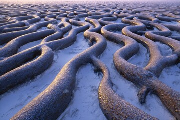 Sand Patterns Sculpted Tide 