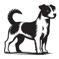 "Silhouette of a Standing Dog – Vector Illustration"

"Black Dog Silhouette Isolated on White Background"

"Minimalist Dog Silhouette – Pet Animal Vector Design"

"Side View of a Dog in Silhouette Sty