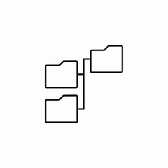 folder data structure icon sign vector