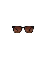 Classic Black Sunglasses with Brown Lenses on Transparent Background