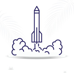  Rocket Launch Space Exploration Icon
