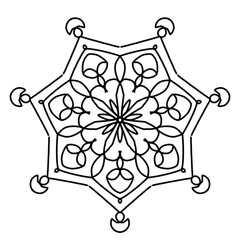 floral mandala design for colouring 