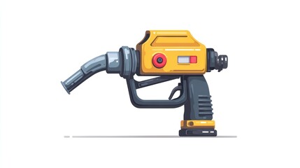 Colorful fuel nozzle illustration
