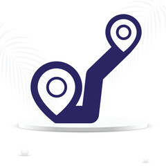  Navigation Trajectory Path Direction Icon