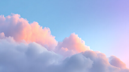 Soft pastel clouds in a serene sky at sunset, creating a tranquil atmosphere that invites reflection and calm.