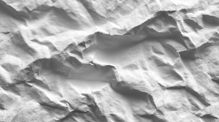 Textured White Paper with Crumpled and Wrinkled Surface for Artistic and Design Projects