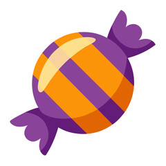 a halloween color candy on white background