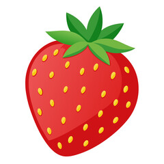 strawberry on white background