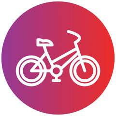 Electric Bicycle Line Icon Style