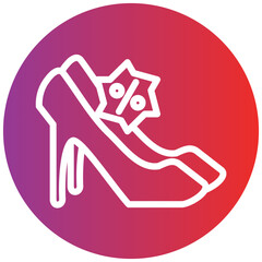 Heel Sale Line Icon Style