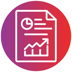 Seo Report Line Icon Style