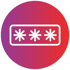 Pin Code Line Icon Style