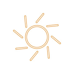 The sun is stylized, abstract on a transparent background PNG