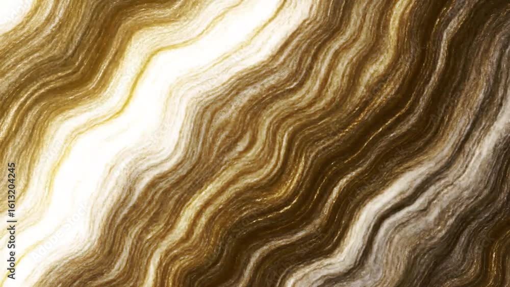 Poster abstract image featuring flowing, wavy lines in shades of brown, gold, and white, creating a dynamic