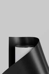 black and white origami stage podium presentation product background