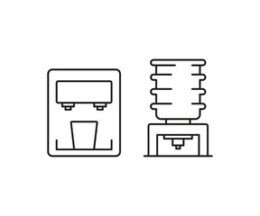 water cooler icons vector illustration