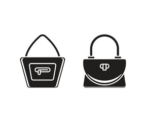 fashion handbag icons illustration