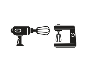 electric hand whisk icons vector illustration