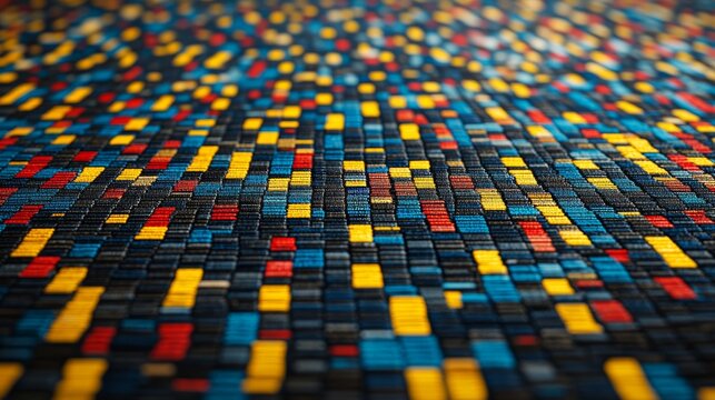 Vibrant and Colorful Abstract Computer Display Featuring Dense Multicolored Elements and Patterns