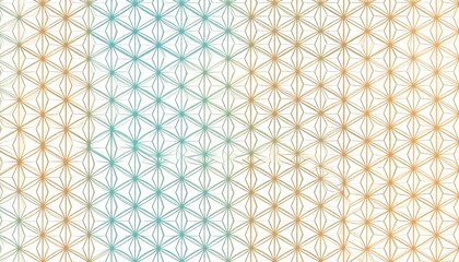 Geometric pattern in teal and orange.