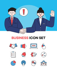 인물 상황 일러스트 아이콘 세트 03
