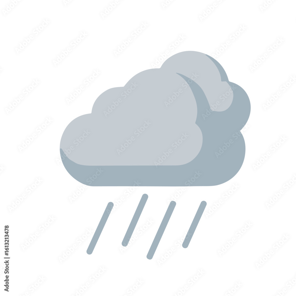 Aufkleber cloud computing icon with rain representing weather and technology concept