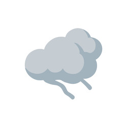 A simple illustration of a dark grey cloud with wavy lines representing rain or precipitation.