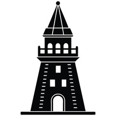 Tower vector silhouette Single collection 
