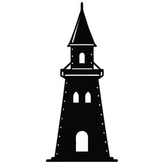 Tower vector silhouette Single collection 