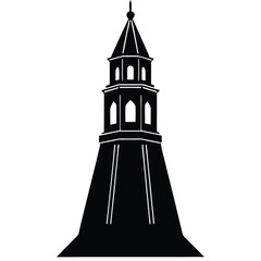 Tower vector silhouette Single collection 