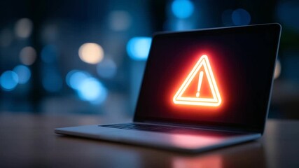 Laptop screen displaying cybersecurity threat alerts for IT experts. - Powered by Adobe