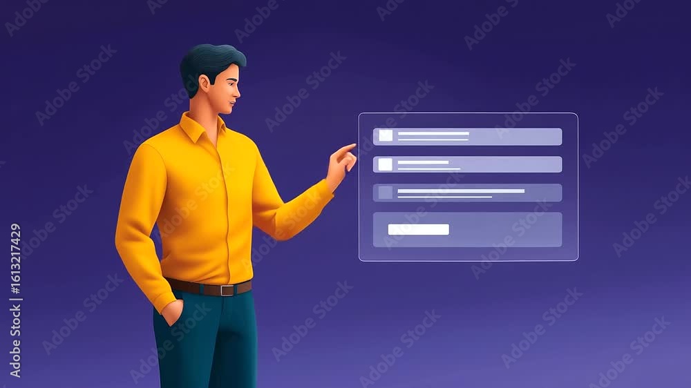 Poster Interactive digital feedback form interface designed to optimize user engagement and experience.