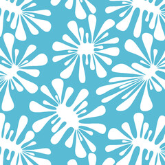 Fototapeta premium leaves and floral flower silhouette pattern