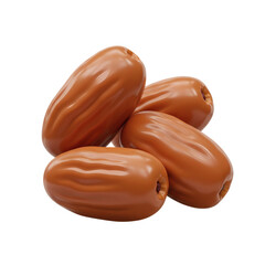 Pile of fresh jujube fruits isolated on transparent background