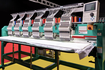 Textile - Professional and industrial embroidery machine. Machine embroidery is an embroidery...