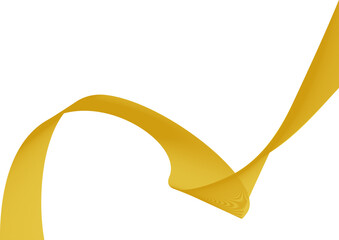 golden ribbon isolated