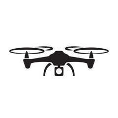 Drone Icon Silhouette Vector isolated background