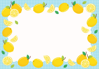 cute lemon fruit party frame 2