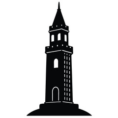Tower vector silhouette Single collection 