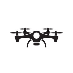 Drone Icon Silhouette Vector isolated background