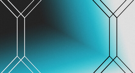 A Smooth mixing teal white black grainy gradient color flow with lines overlay texture background, music cover dance party poster design, grainy noise texture banner website header design, wallpaper