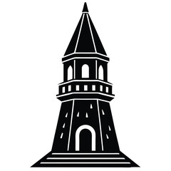 Tower vector silhouette Single collection 