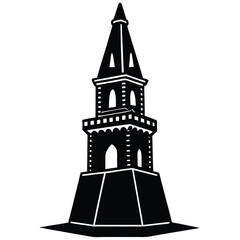Tower vector silhouette Single collection 