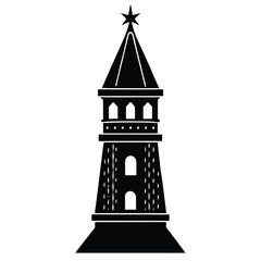 Tower vector silhouette Single collection 
